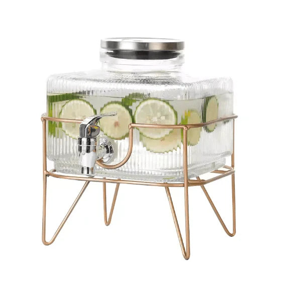 Glass Water Server with Stand